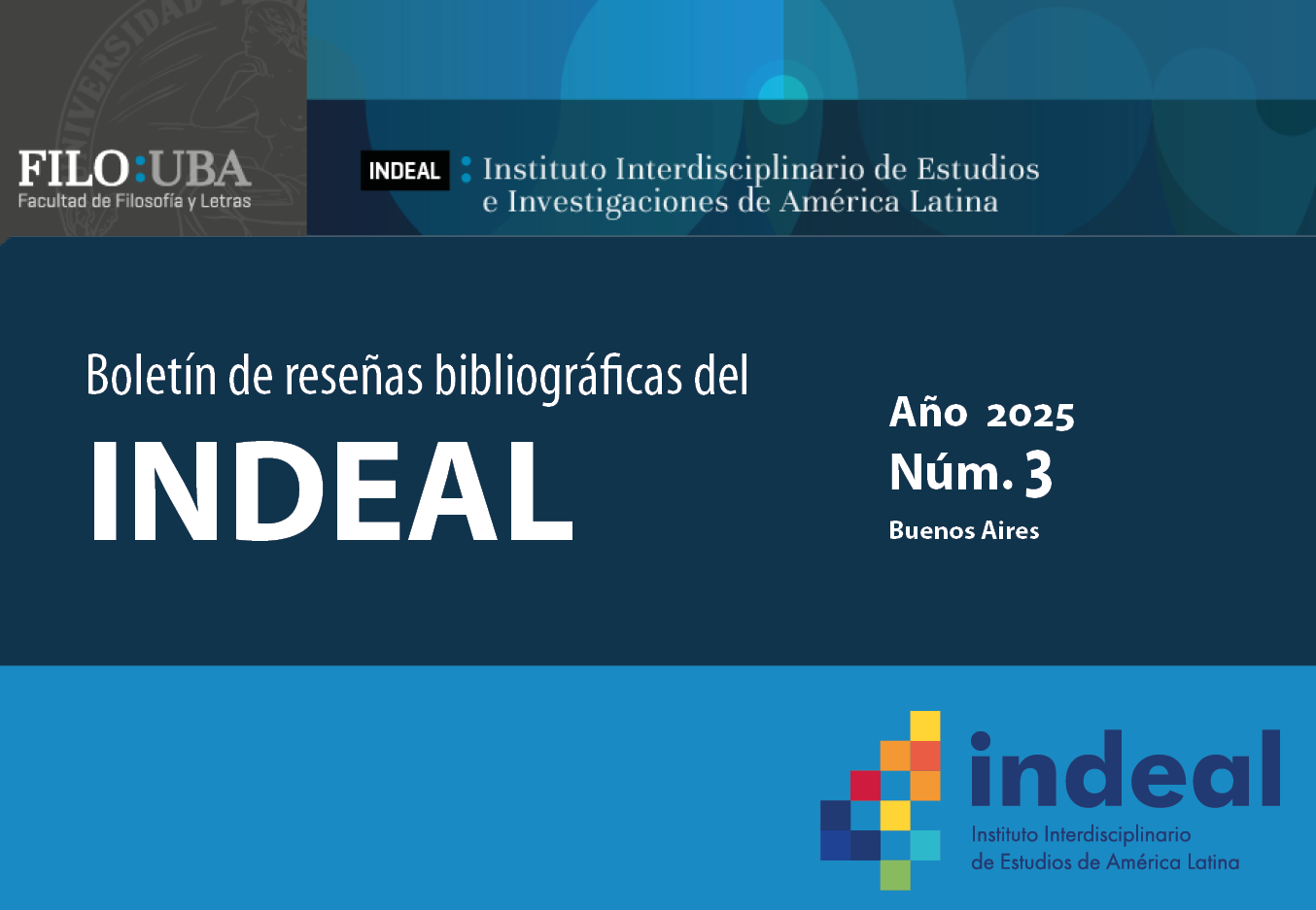 Imagen de tapa del número 3 de la revista Boletín de reseñas bibliográficas del INDEAL